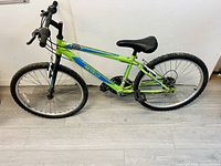 Side view of the full bike showing condition and components like frame, wheels, seat, pedals, and handlebar.