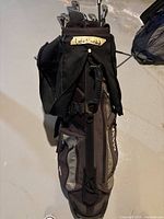 Full view of bag with clubs inserted