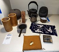 Overview of entire lot on white surface