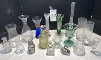 Front overview of all glassware and figurine