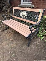 Full view of the bench from left-front angle