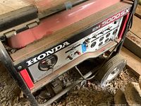 Front-right angled view of entire generator on wheeled frame