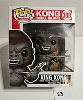 Front view of boxed Funko Pop King Kong Skull Island figure number 388 showing figure details and packaging
