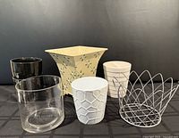 All six planters front view