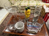 Group shot of all eight containers plus filler items