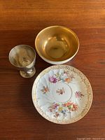 Top-down view of all three items showing their detail and size relationship