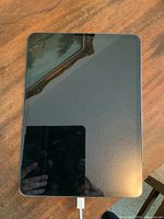 Front view powered off with USB-C cable attached