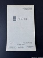 Front cover of Leica Price List effective June 1969 with dealership details from Walter A. Carveth Limited in Toronto, Ontario, Canada.