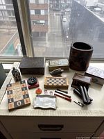 Overview shot of all items on surface