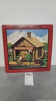 Front cover of Grateful Dead Terrapin Station vinyl LP album shows artwork with turtles and a small building.