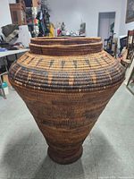 Front view of vase standing upright on floor