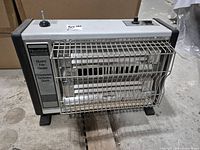 Front view of the Heatstar Quartz Fan Heater showing protective grille and quartz heating tubes.