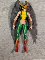Front view of Hawkgirl Kendra Saunders figure showing costume and wings.