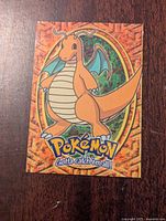 Front of the Dragonite Pokémon card showing the character and Pokémon branding.