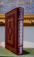 Front cover and spine of the book showing detailed gold ornamentation and title 'Paradise Lost John Milton The Franklin Library'.