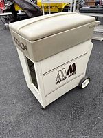 Side view of the unit showing the 'Match Mate' brand and wheeled base.