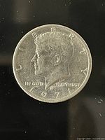 Obverse side showing Kennedy portrait and date 1971