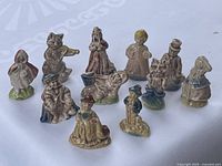 Group view of all 11 Wade nursery rhyme miniatures