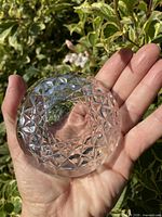 Top view showing full cut pattern of Waterford ashtray