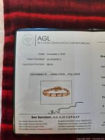 AGL appraisal certificate front page from Accurate Gemological Laboratories inc., dated November 2, 2020, showing certificate and appraisal number.