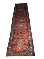 Full-length view of the runner on white background