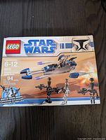 Front of LEGO Star Wars 8015 box showing set name, age range 6-12, piece count 94, image of vehicle and droid minifigures.