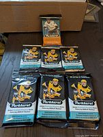 Overview of all packs: three 10-card packs and four 30-card jumbo packs from Parkhurst Prominent Prospects 2020-21, plus one 30-card jumbo pack from 2021-22.