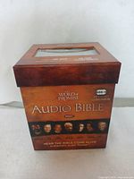 Closed outer box of The Word of Promise Audio Bible set showing 79 CD count and branding