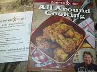 Copper Chef 'All Around Cooking' recipe book and informational flyer.