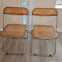 Two chairs side by side, front view