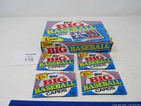 Four unopened 1988 Topps Big Baseball card packages with front box visible.
