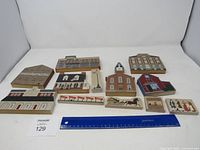 Overview of all wooden blocks with detailed artwork