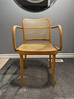 Front view of bentwood armchair