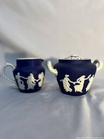 Full view of both creamer and sugar bowl