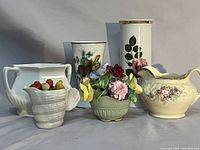 Group shot of all six china pieces