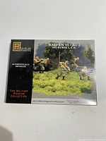 Front of the model kit box showing painted figures in a combat scene, 43 figures included, 1:72 scale, Pegasus Hobbies brand, WAFFEN SS Set 2, 1943 Kursk L.A.H.