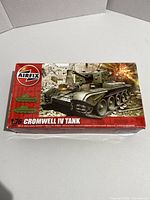 Front side of the Airfix box showing Cromwell IV tank artwork, brand, scale, and type.