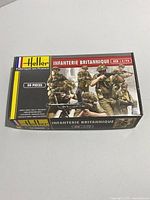 Closed box showing Heller brand British infantry plastic model kit in 1:72 scale.