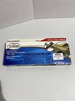 Photo showing the front side of the Testors Aircraft Finishing Set box with details of contents and caution warnings.