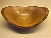 Top view of hand-turned cherry bowl