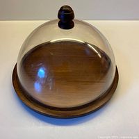overall view of teak board with clear dome