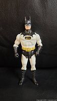 Front view of the 1990 Batman Returns Arctic Batman figure showing detailed costume and facial features.
