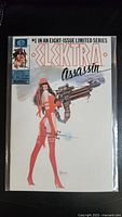 Full front cover of 1986 Elektra Assassin #1 comic book showing title and main character illustration.