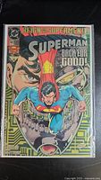 Full front cover of Superman comic book #82 with chromium cover and protective plastic.