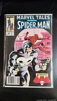 Front cover photo of Marvel Tales #209 comic book with The Punisher and Spider-Man