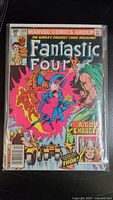 Full front cover of the Fantastic Four comic book issue #225 showing title and main characters in action with a subtitle 'A God Enraged'.