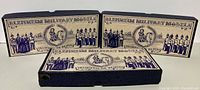Three vintage style Blenheim Military Models boxes of hand painted toy soldiers displayed on white background.