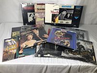 Group photo of assorted classic laserdisc titles including Pride and Prejudice, The Asphalt Jungle, King Kong, and more, showing condition and sleeve artwork.