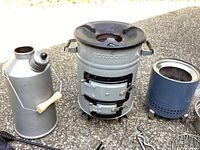 Overview of Solo Stove, EcoZoom rocket stove and Ghillie Kettle