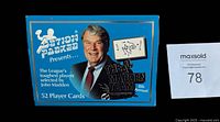 Photo showing the Action Packed box with John Madden image and set name 'The All Madden Team 8th Annual' with text about 52 player cards.
